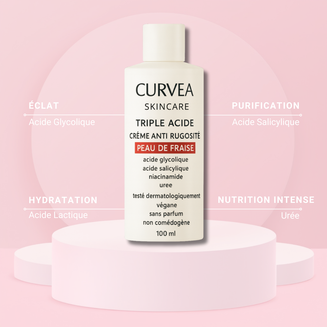 Peau lisse et douce dès les premières applications – Curvea Triple Acide - Cure 1 mois